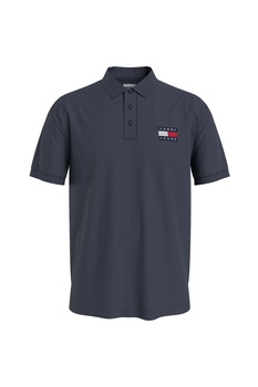 Tommy Jeans, Tricou polo din bumbac organic cu broderie logo, Bleumarin Tommy Jeans, Tricou polo din bumbac organic cu broderie logo, Bleumarin