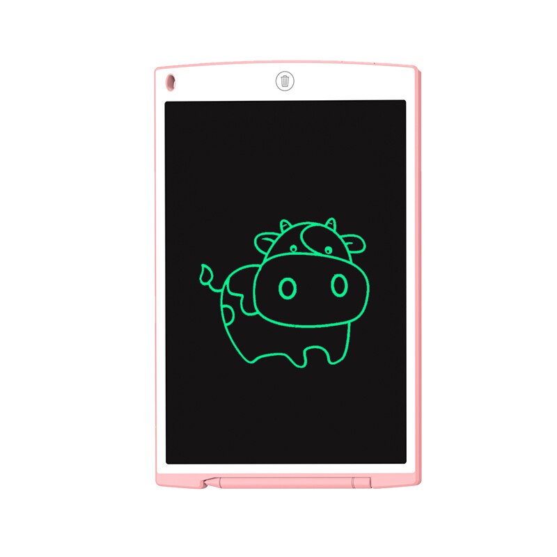 Tableta LCD Pyramid®, 12 inch, scris si desenat pentru copiI cu o singura culoare de desen, roz, H12S