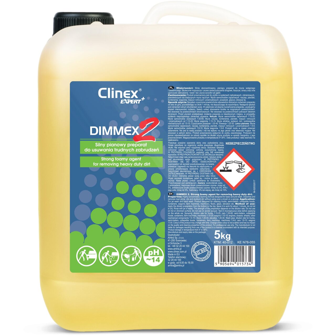 Sampon concentrat Dimmex2, Clinex Expert+, 5 L