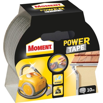Banda autoadeziva Moment Power Tape, 10m x 50mm, argintiu Banda autoadeziva Moment Power Tape, 10m x 50mm, argintiu