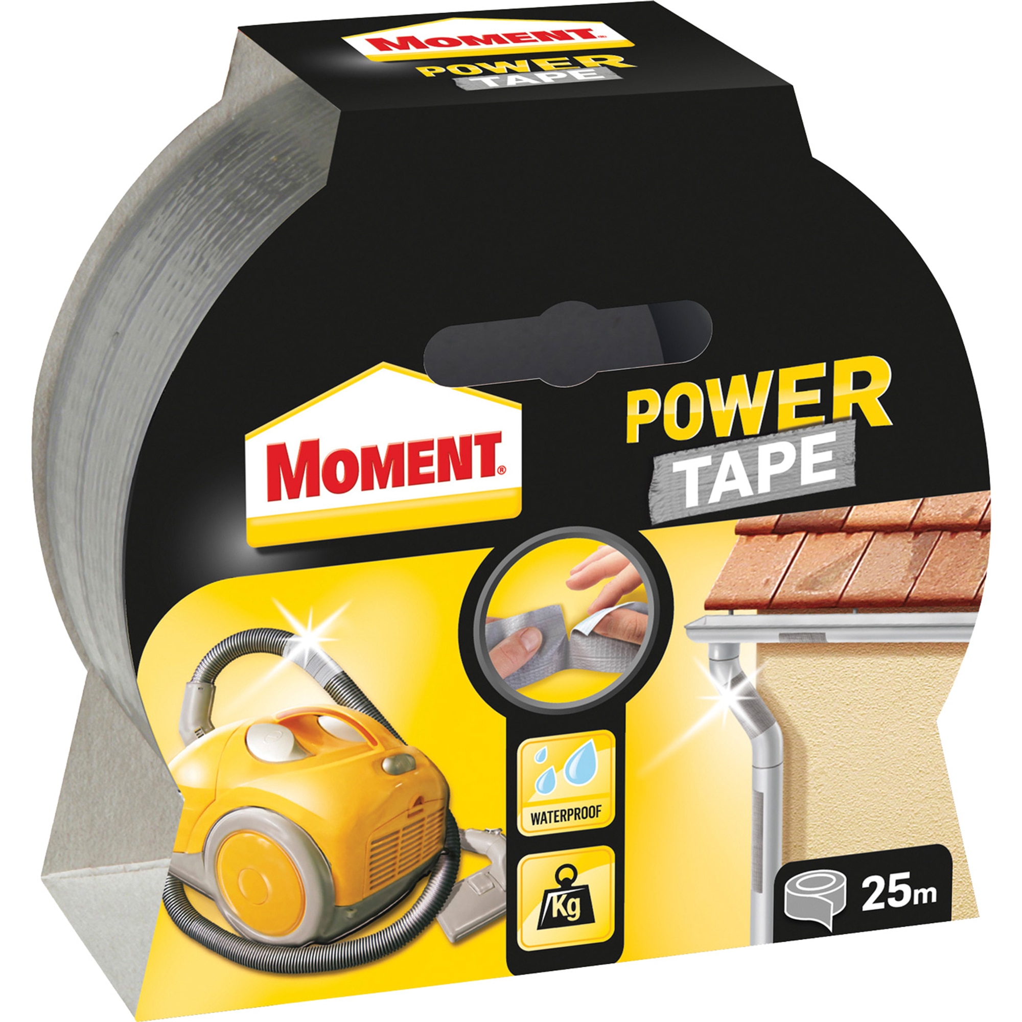 Banda autoadeziva Moment Power Tape, 25m x 50mm, argintiu