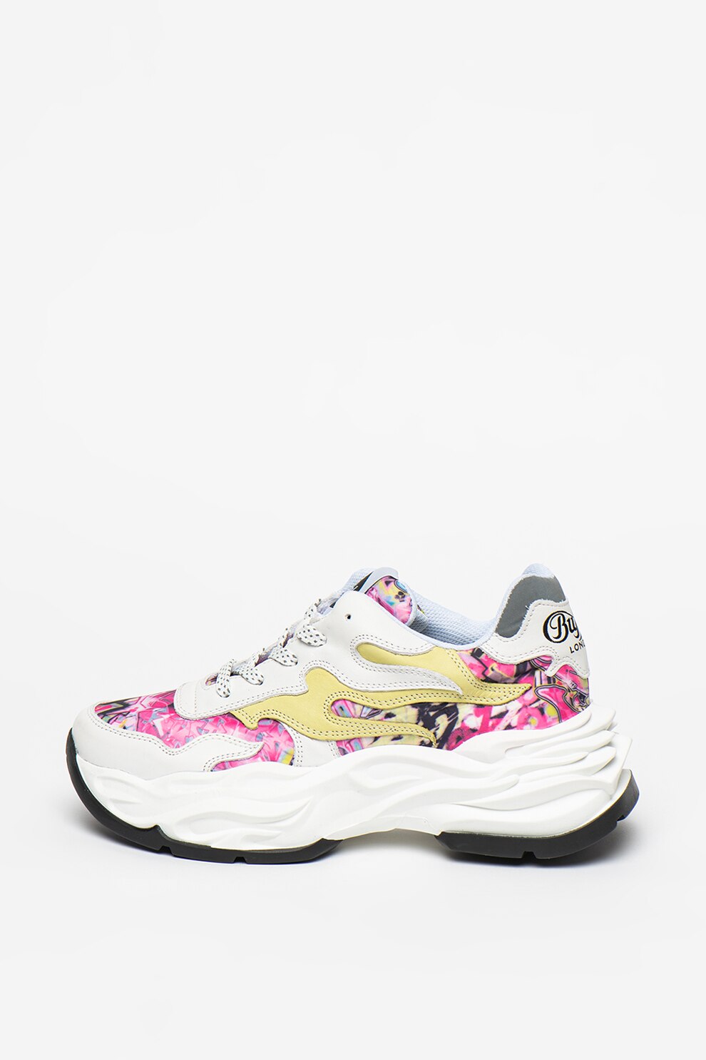 Buffalo, Pantofi sport de piele cu talpa masiva Eyza