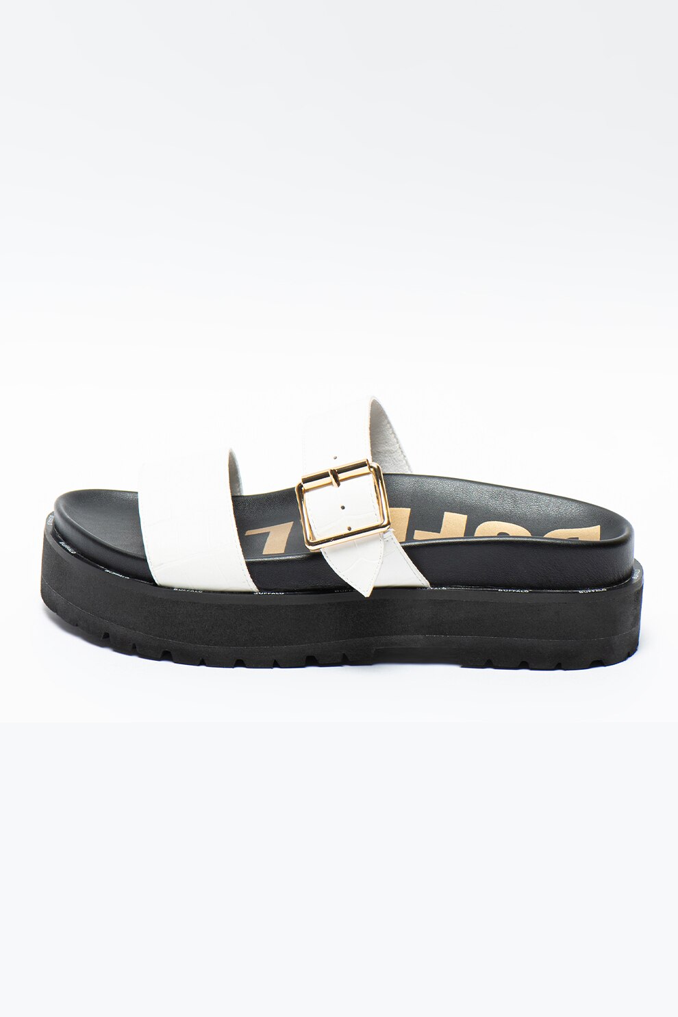 Buffalo, Papuci flatform din piele ecologica Raya