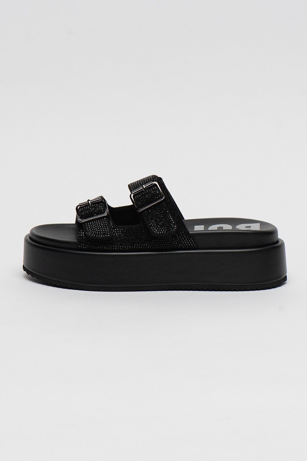 Buffalo, Papuci flatform de piele intoarsa ecologica Robyn