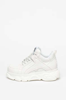 Buffalo, Pantofi sport wedge de piele ecologica Corin Buffalo, Pantofi sport wedge de piele ecologica Corin