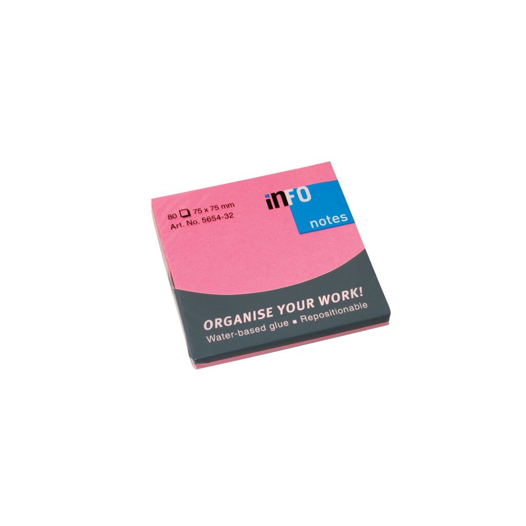 Notes adeziv 75x75mm 80 file briliant Info Notes