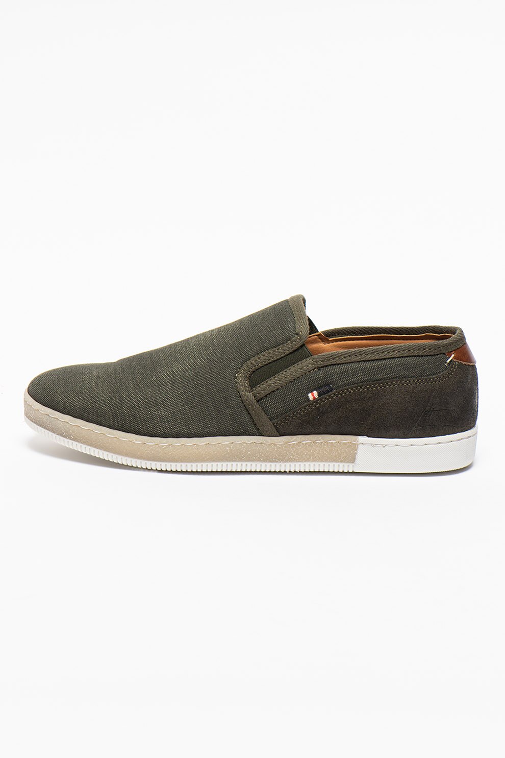 Bullboxer, Pantofi slip-on din material textil cu insertii de piele intoarsa