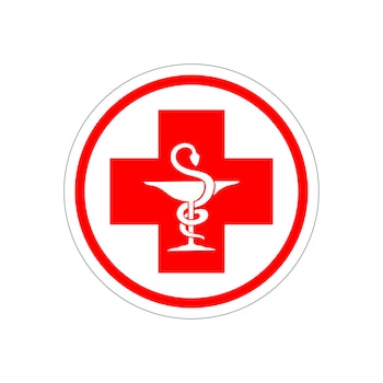 Set 10 stickere parbriz diametrul 100 mm, MEDIC/ CRUCE ROSIE Set 10 stickere parbriz diametrul 100 mm, MEDIC/ CRUCE ROSIE