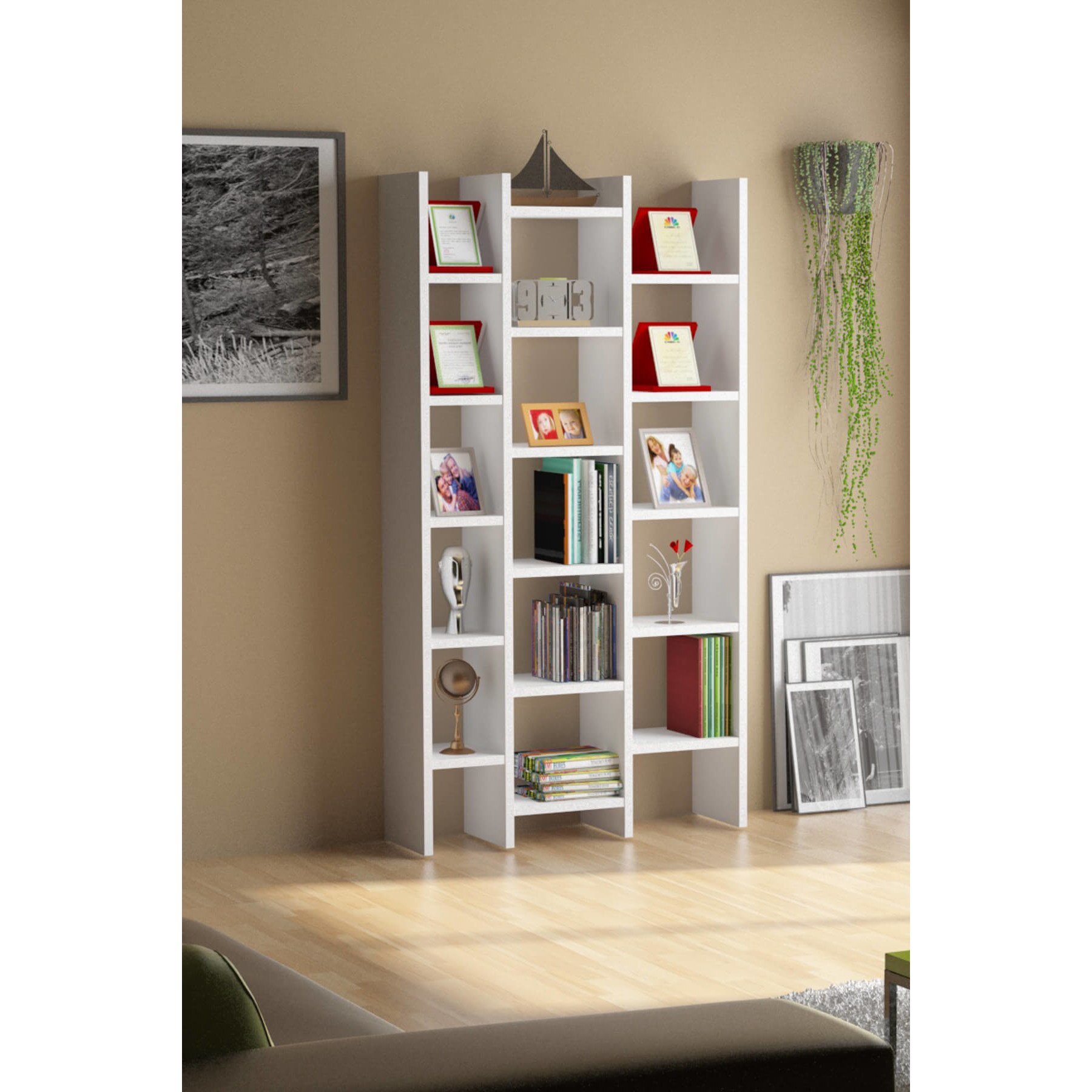 Biblioteca , RESITAL ,2A/3B/3A,alb,160x22.1x85.3 cm