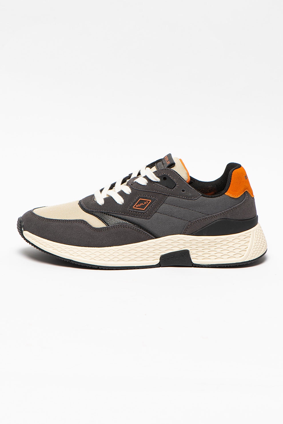 Replay, Pantofi sport de plasa cu garnituri de piele intoarsa Dokic