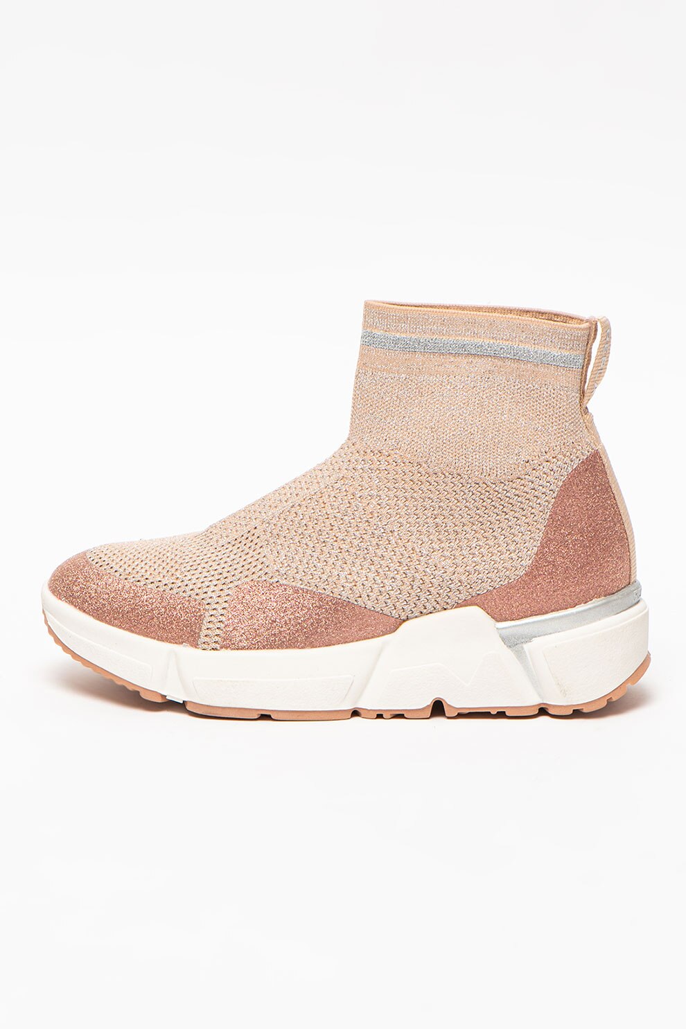 Replay, Pantofi sport hi-top slip-on cu aspect stralucitor Lakeway