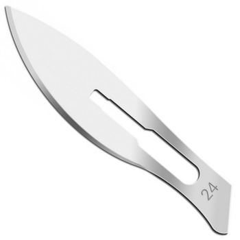 Lame bisturiu sterile Paramount nr 24 pentru maner nr 4, cutie cu 100 buc Lame bisturiu sterile Paramount nr 24 pentru maner nr 4, cutie cu 100 buc