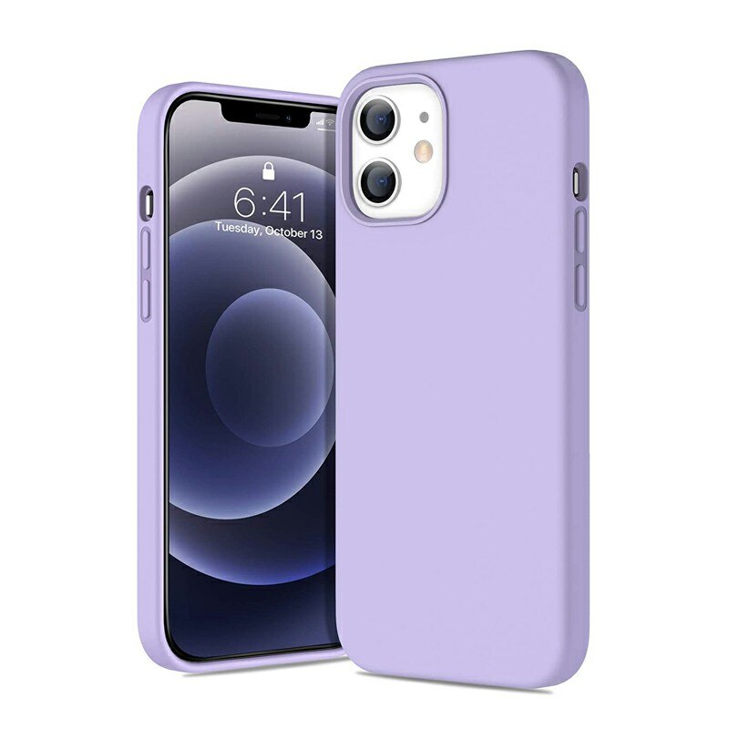 Husa de protectie din silicon soft pentru iPhone 12 Mini, carcasa spate, bumper, Mov, BBL1970
