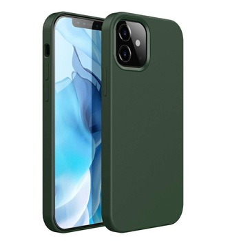 Husa de protectie din silicon soft pentru iPhone 12 Pro Max, carcasa spate, bumper, Verde inchis, BBL1975 Husa de protectie din silicon soft pentru iPhone 12 Pro Max, carcasa spate, bumper, Verde inchis, BBL1975