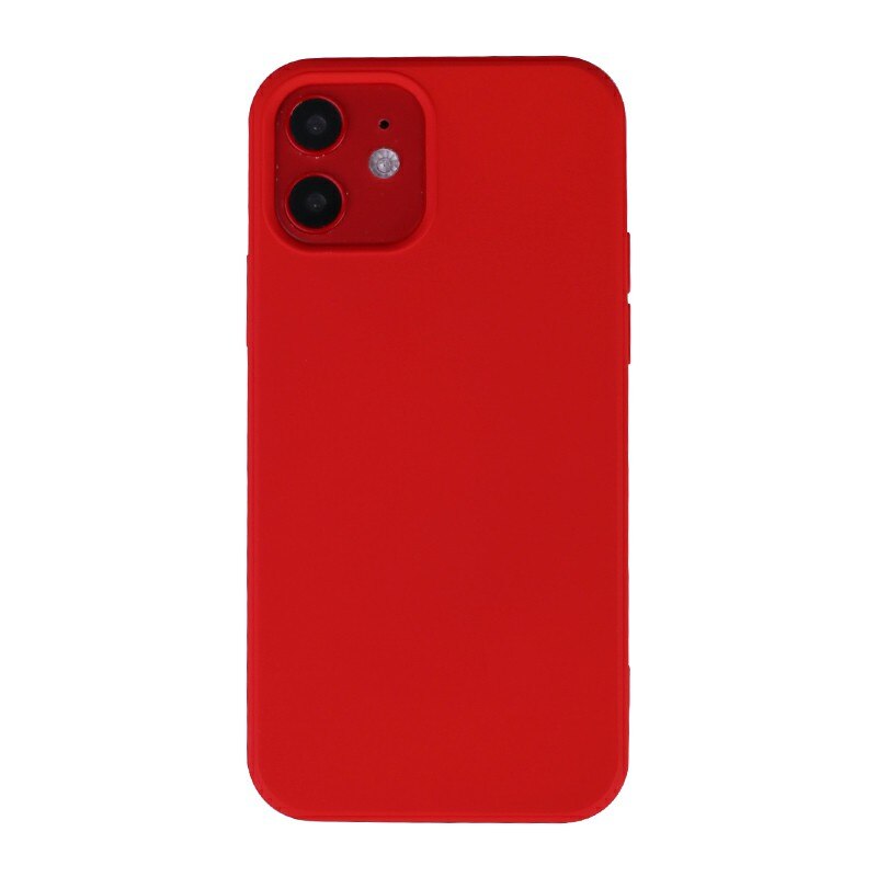 Husa de protectie din silicon soft pentru iPhone 12 Mini, carcasa spate, bumper, Rosu, BBL1973