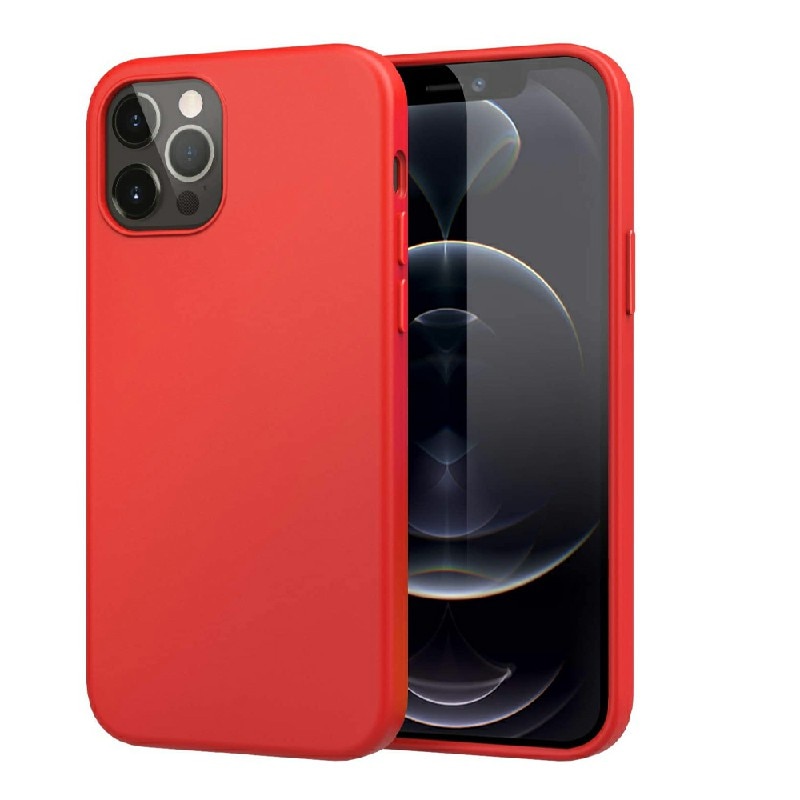 Husa de protectie din silicon soft pentru iPhone 12 Pro Max, carcasa spate, bumper, Rosu, BBL1979