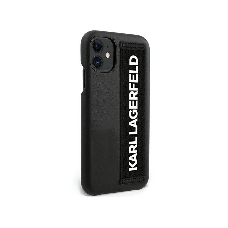 Husa Originala Karl Lagerfeld iPhone 12 Mini Model Hand Strap -klhcp12sstklbk
