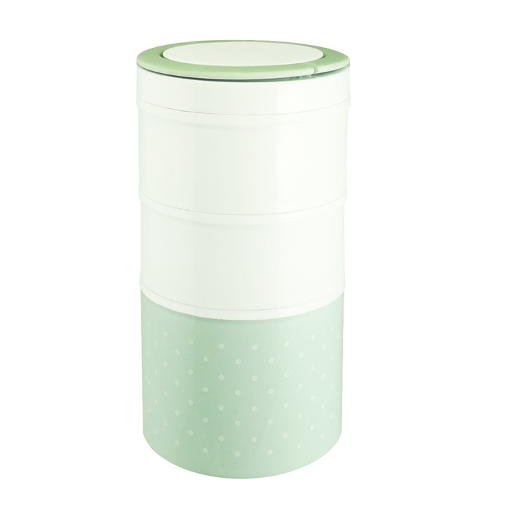 Caserola Termica Lunch Box cu trei niveluri V-1033-GY, gri/alb