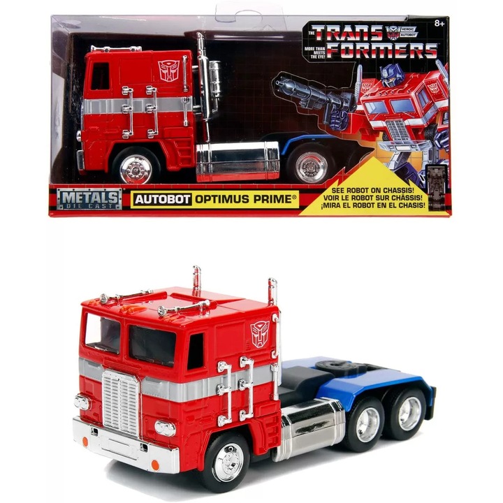 Метална кола трансформатор g1 optimus prime мащаб 1 към 32