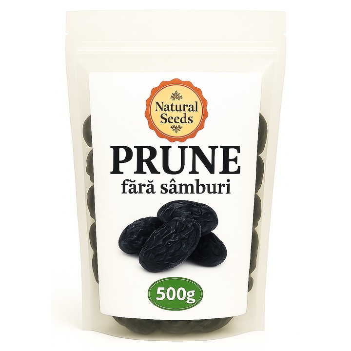 Prune fara samburi 500g, Natural Seeds Product