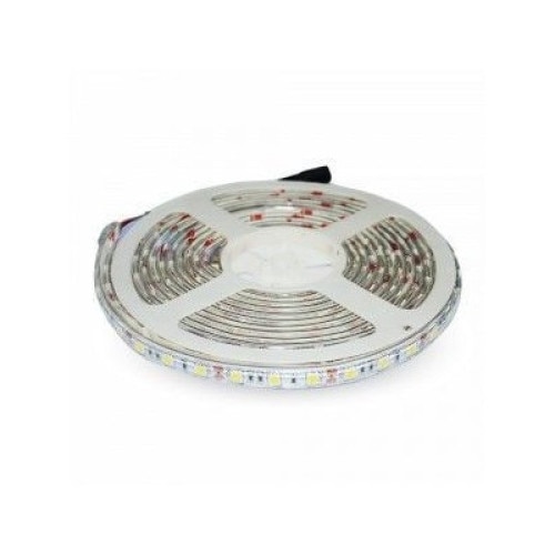 Banda LED SMD 5050, 60 LED, Alb Cald 3000K, IP65 , Rola 5 m