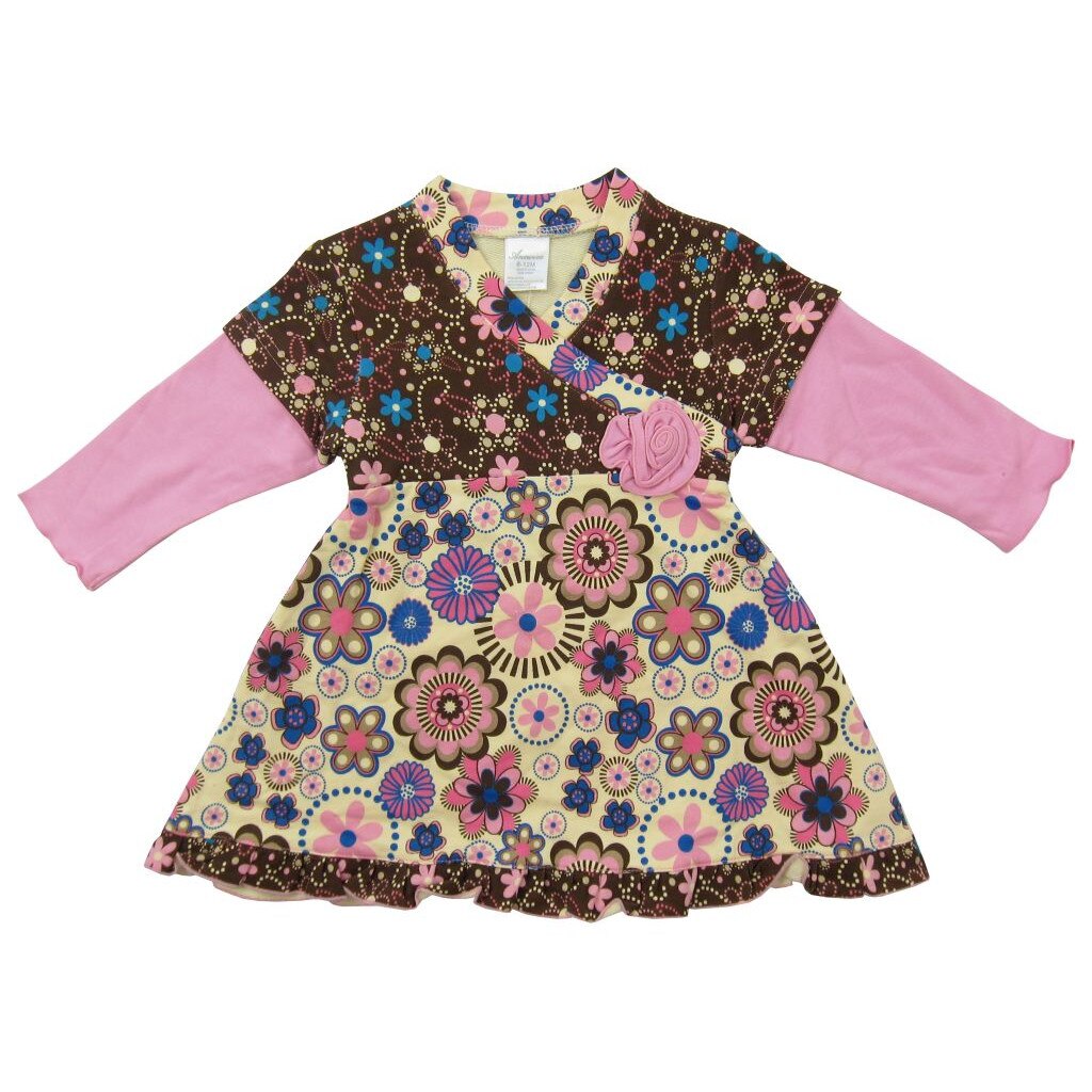 Rochie S26291 Primii Pasi, Roz/Multicolor