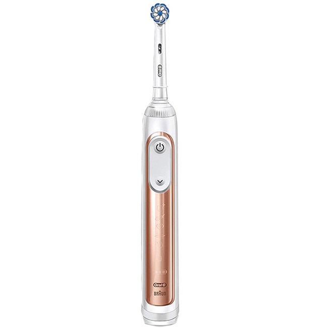 Periuta de dinti Electrica Oral B Genius-X 20000N, Cu inteligenta Artificiala, 1 Rezerva, Alb/Gold