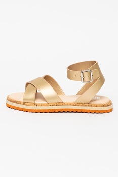 Bullboxer, Sandale din piele ecologica cu barete incrucisate Bullboxer, Sandale din piele ecologica cu barete incrucisate