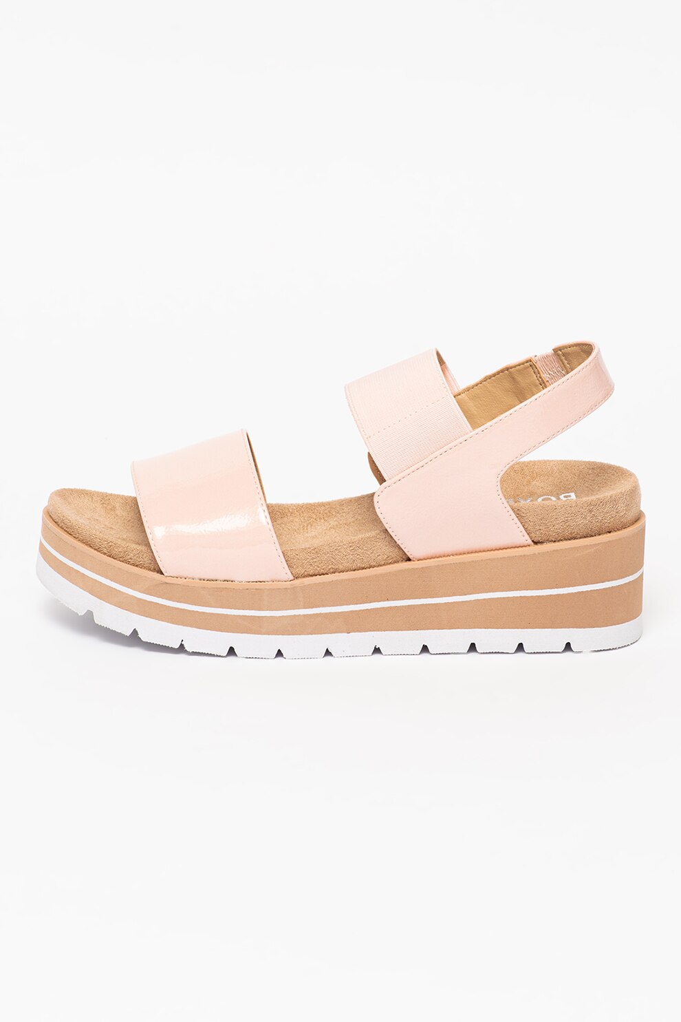 Bullboxer, Sandale slingback din piele ecologica cu talpa wedge