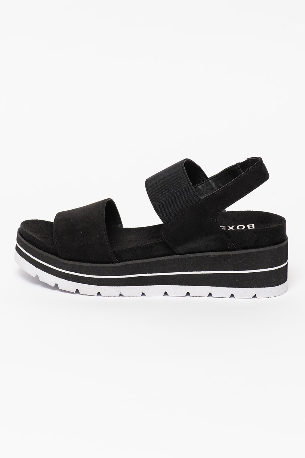 Bullboxer, Sandale slingback din material textil cu talpa wedge