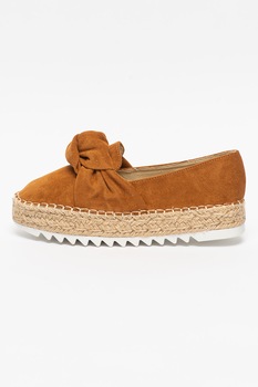 Bullboxer, Espadrile de piele intoarsa sintetica cu detaliu innodat Bullboxer, Espadrile de piele intoarsa sintetica cu detaliu innodat