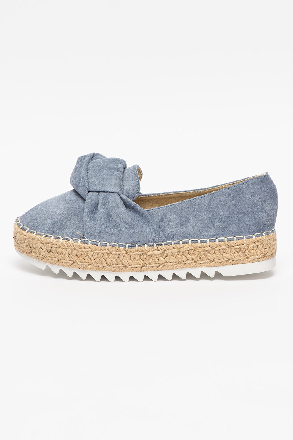 Bullboxer, Espadrile de piele intoarsa sintetica cu detaliu innodat, Albastru deschis, 40