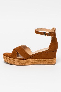 Bullboxer, Sandale tip espadrile cu talpa wedge si barete incrucisate, Scortisoara Bullboxer, Sandale tip espadrile cu talpa wedge si barete incrucisate, Scortisoara