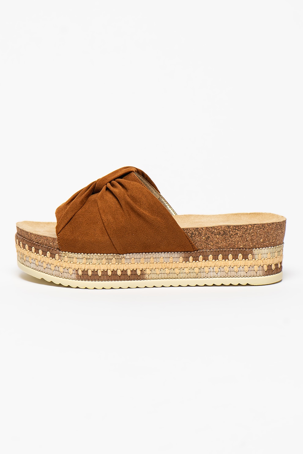 Bullboxer, Papuci flatform din piele intoarsa sintetica, Scortisoara