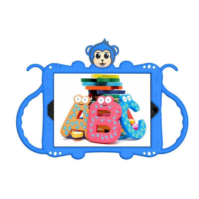 Husa de protectie din silicon pentru Apple iPad Air 3, curea atasabila, suport tableta, Albastru, BBL1962