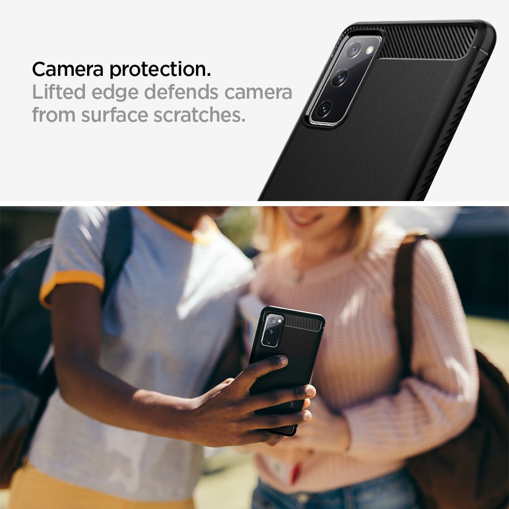 Carcasa Spigen Rugged Armor compatibila cu Samsung Galaxy S20 FE Matte Black