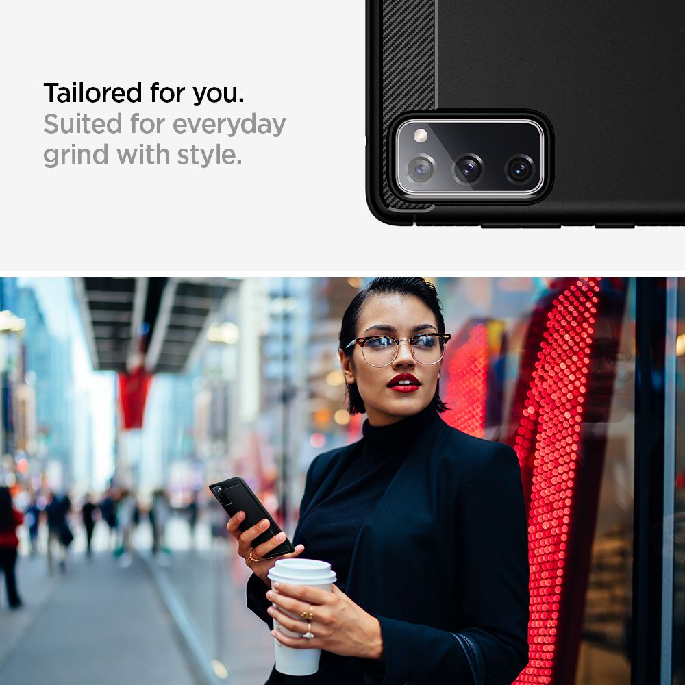 Carcasa Spigen Rugged Armor compatibila cu Samsung Galaxy S20 FE Matte Black