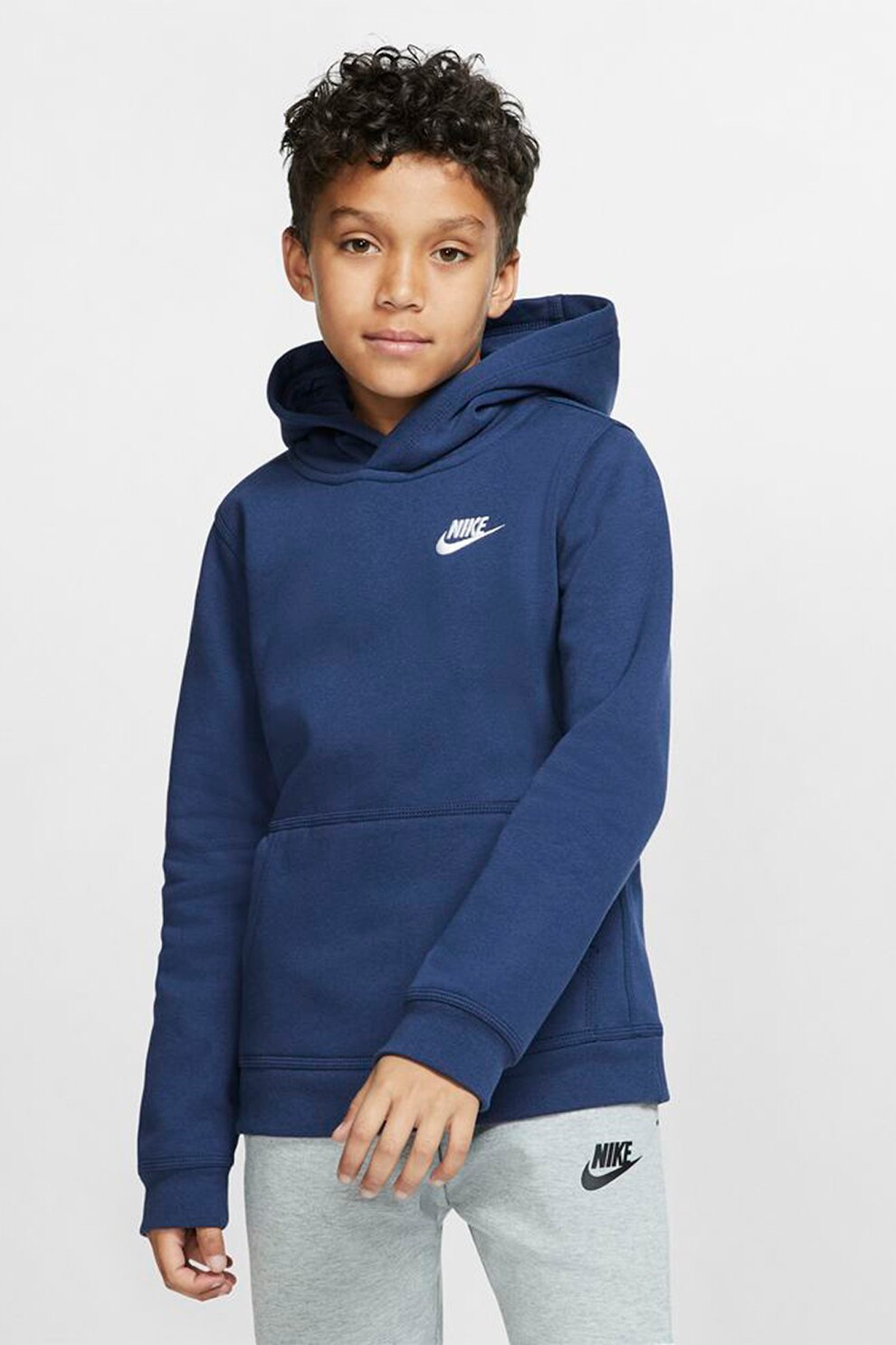 Nike, Hanorac cu buzunar kangaroo Club, Bleumarin