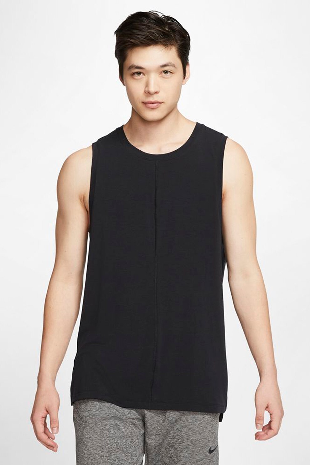 Nike, Top din amestec de lyocell pentru yoga, Negru