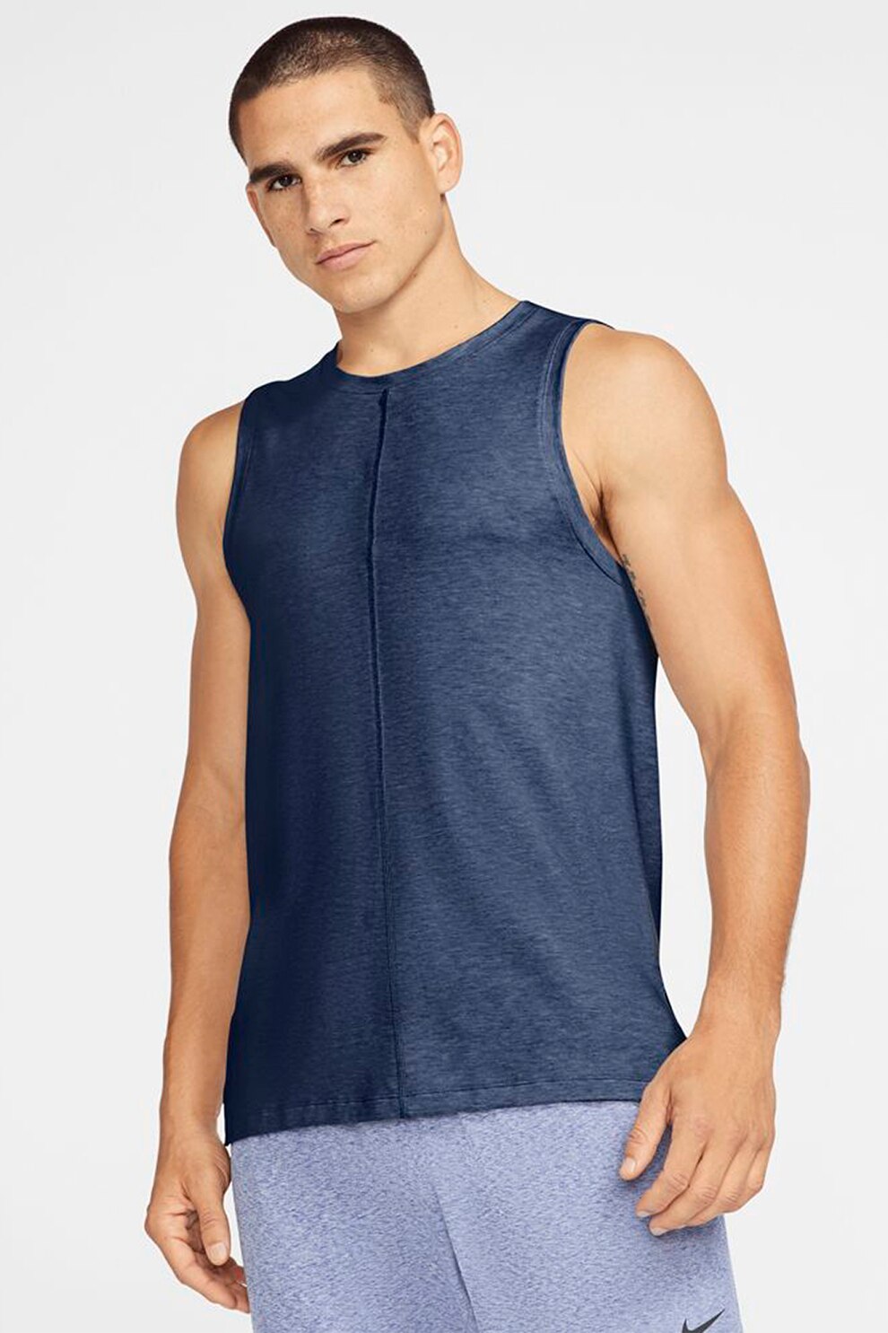 Nike, Top din amestec de lyocell pentru yoga, Bleumarin