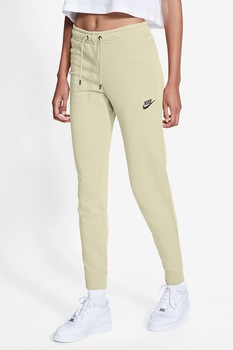 Nike, Pantaloni sport slim fit cu snur in talie Essential, Bej Nike, Pantaloni sport slim fit cu snur in talie Essential, Bej