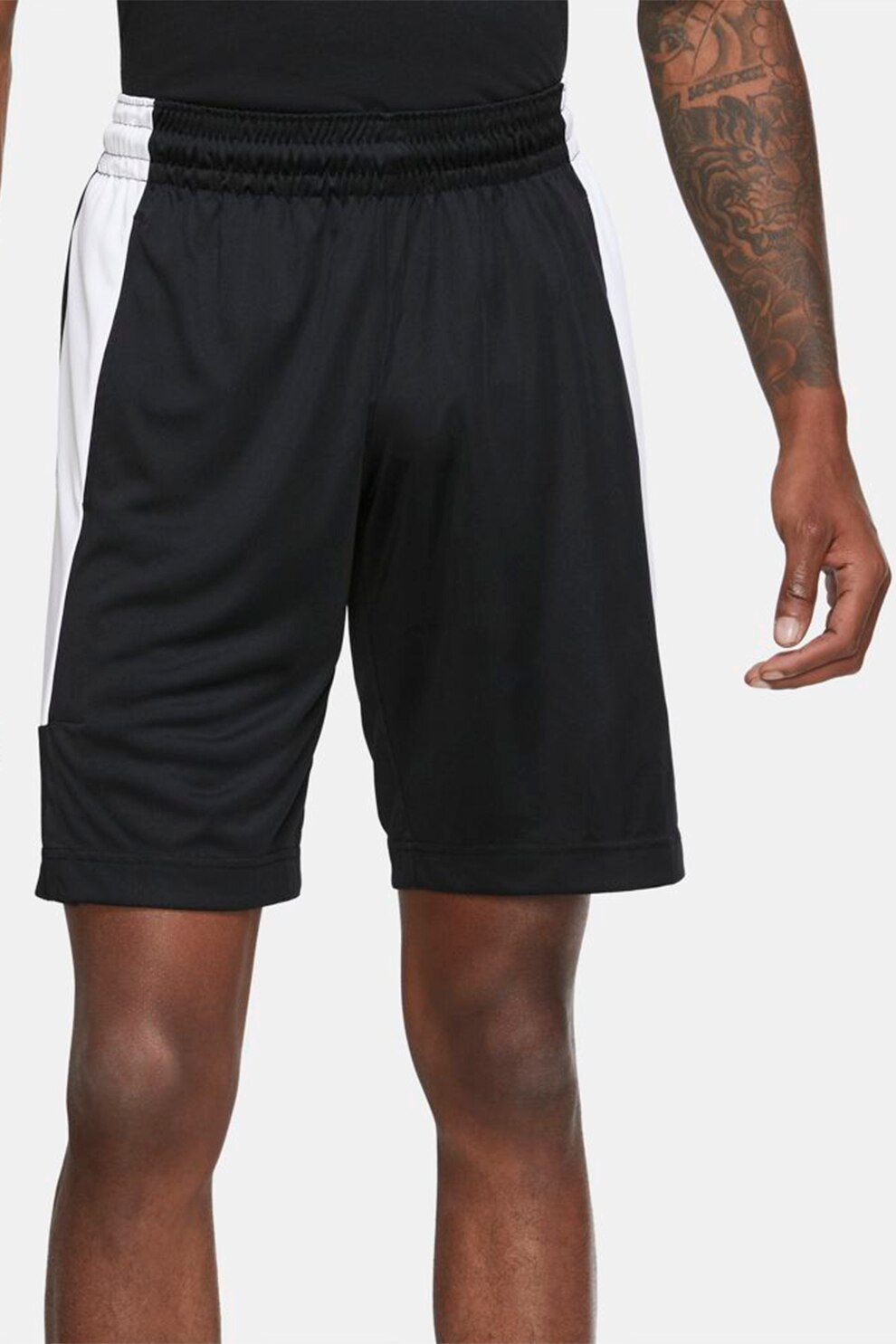 Nike,Pantaloni scurti cu tehnologie Dri-FIt pentru baschet Air, Negru/Alb