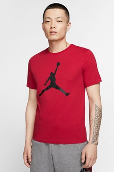 Nike, Tricou de bumbac cu imprimeu logo Jumpman, Rosu Nike, Tricou de bumbac cu imprimeu logo Jumpman, Rosu