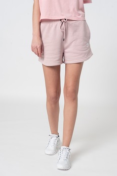 Nike, Pantaloni scurti cu snur in talie Essentials, Roz prafuit Nike, Pantaloni scurti cu snur in talie Essentials, Roz prafuit