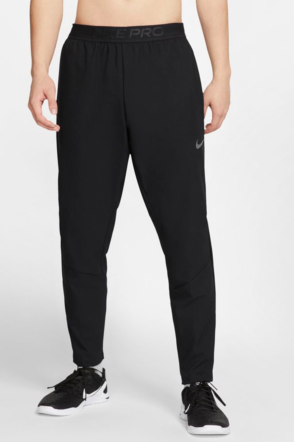 Nike, Pantaloni conici pentru fitness, Negru