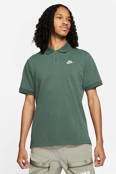 Nike, Tricou polo de bumbac pique Matchup, Verde forest