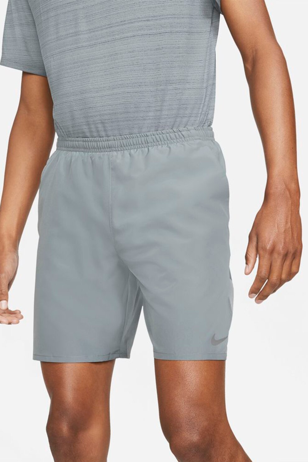 Nike, Pantaloni scurti cu tehnologie Dri-Fit pentru alergare Slide, Gri inchis