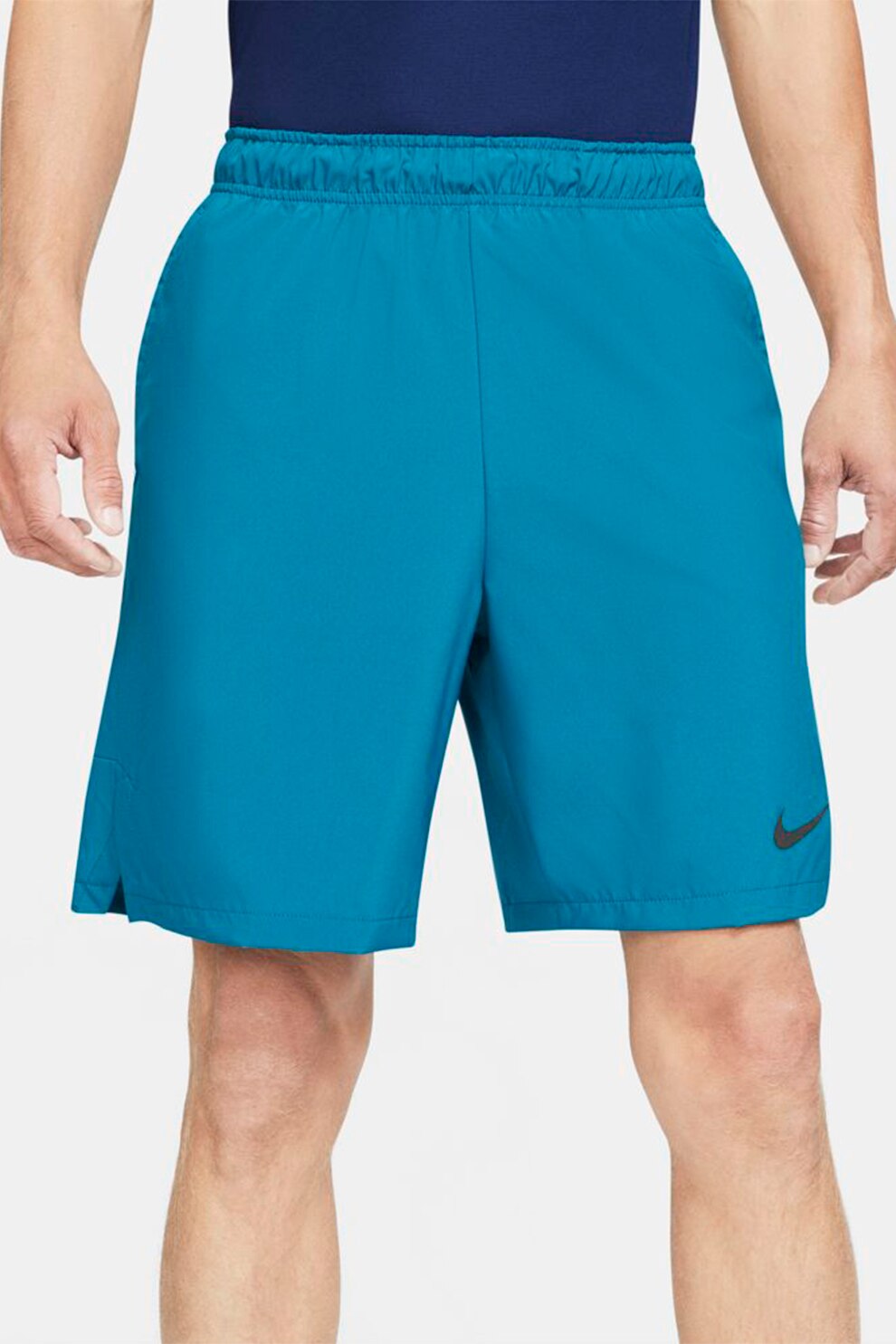 Nike, Bermude cu tehnologie Dri-Fit, pentru fitness Flex, Albastru inchis