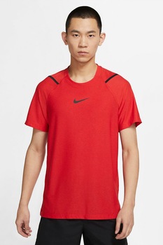 Nike, Tricou cu tehnologie Dri-Fit, pentru fitness, Rosu Nike, Tricou cu tehnologie Dri-Fit, pentru fitness, Rosu