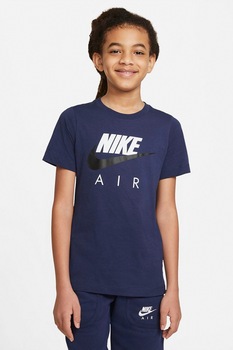 Nike, Tricou cu imprimeu logo Air, Bleumarin, 128-137 CM Nike, Tricou cu imprimeu logo Air, Bleumarin, 128-137 CM
